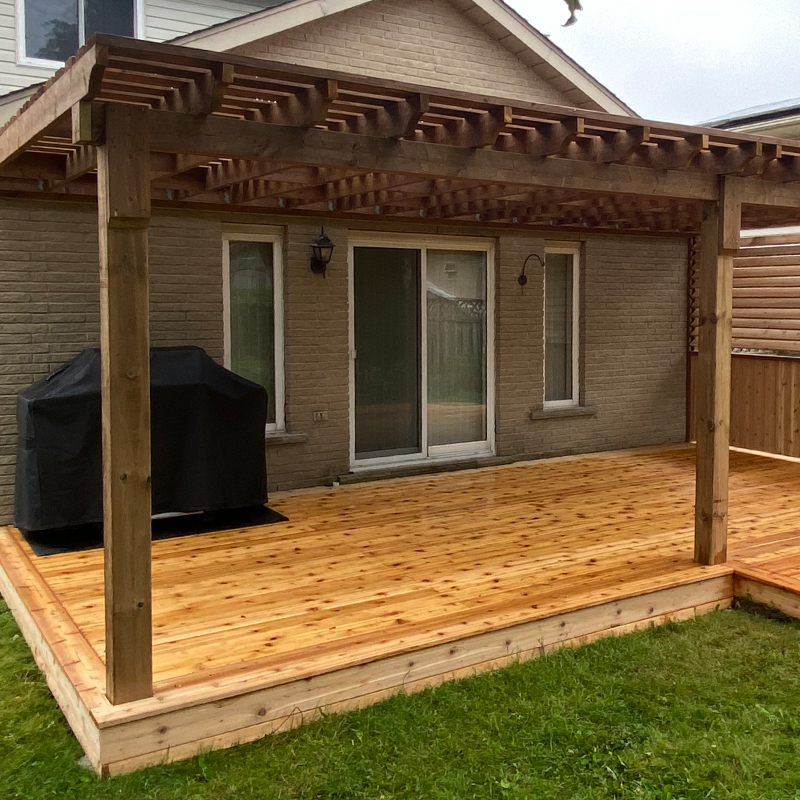 Sienna Deck with Sienna Pergola