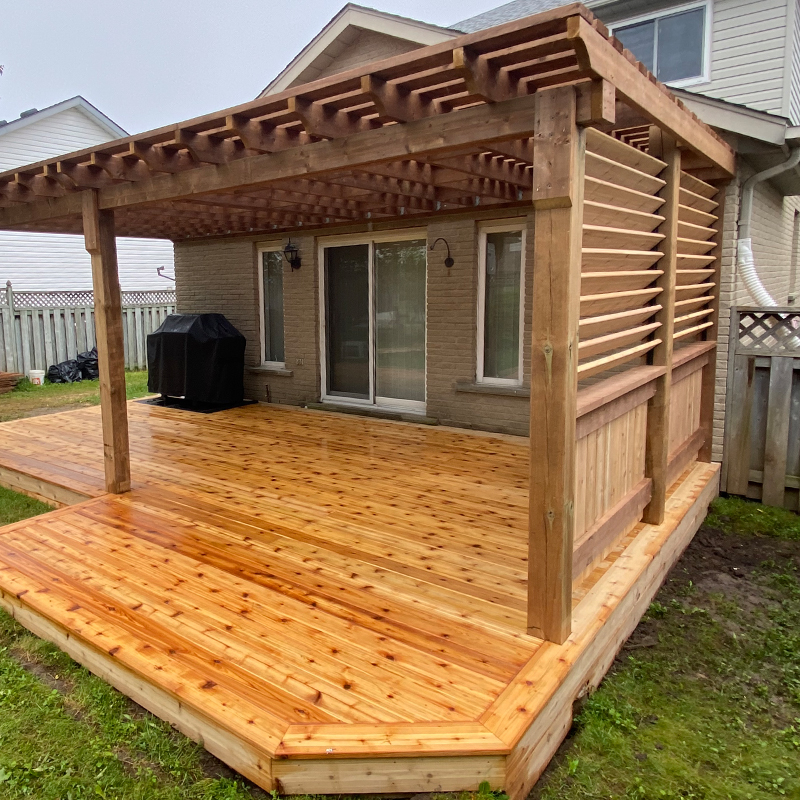 Sienna Deck with Sienna Pergola