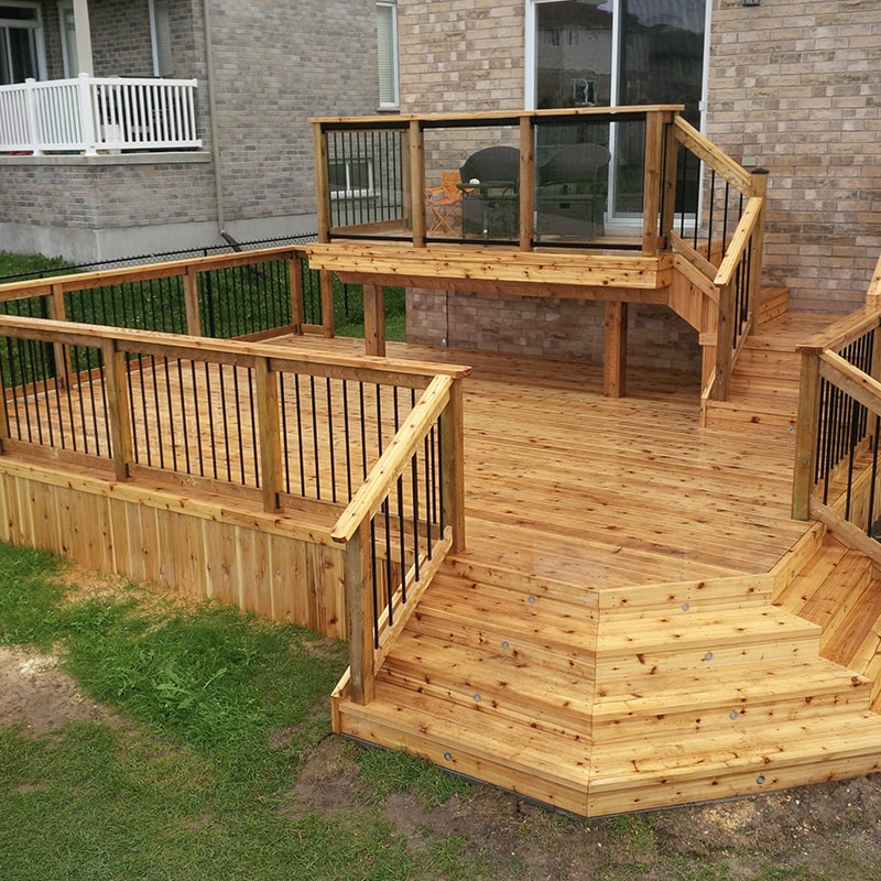 Cedar Decks With Railings