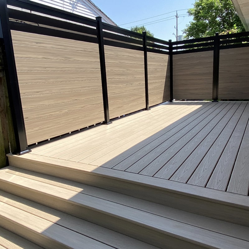 Composite deck screens