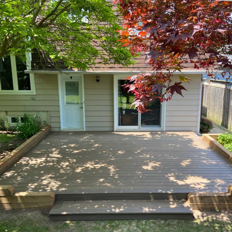 Composite backyard deck